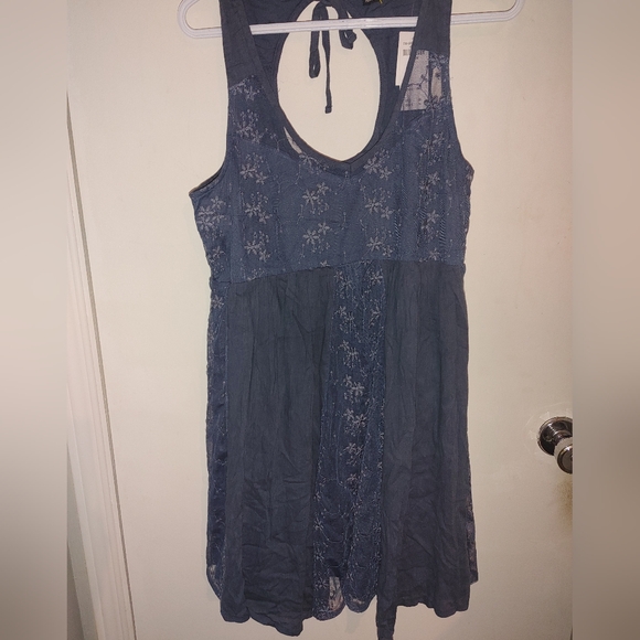 Abercrombie & Fitch Blue Lace Swing Dress Sz.Med NWT - Picture 5 of 8